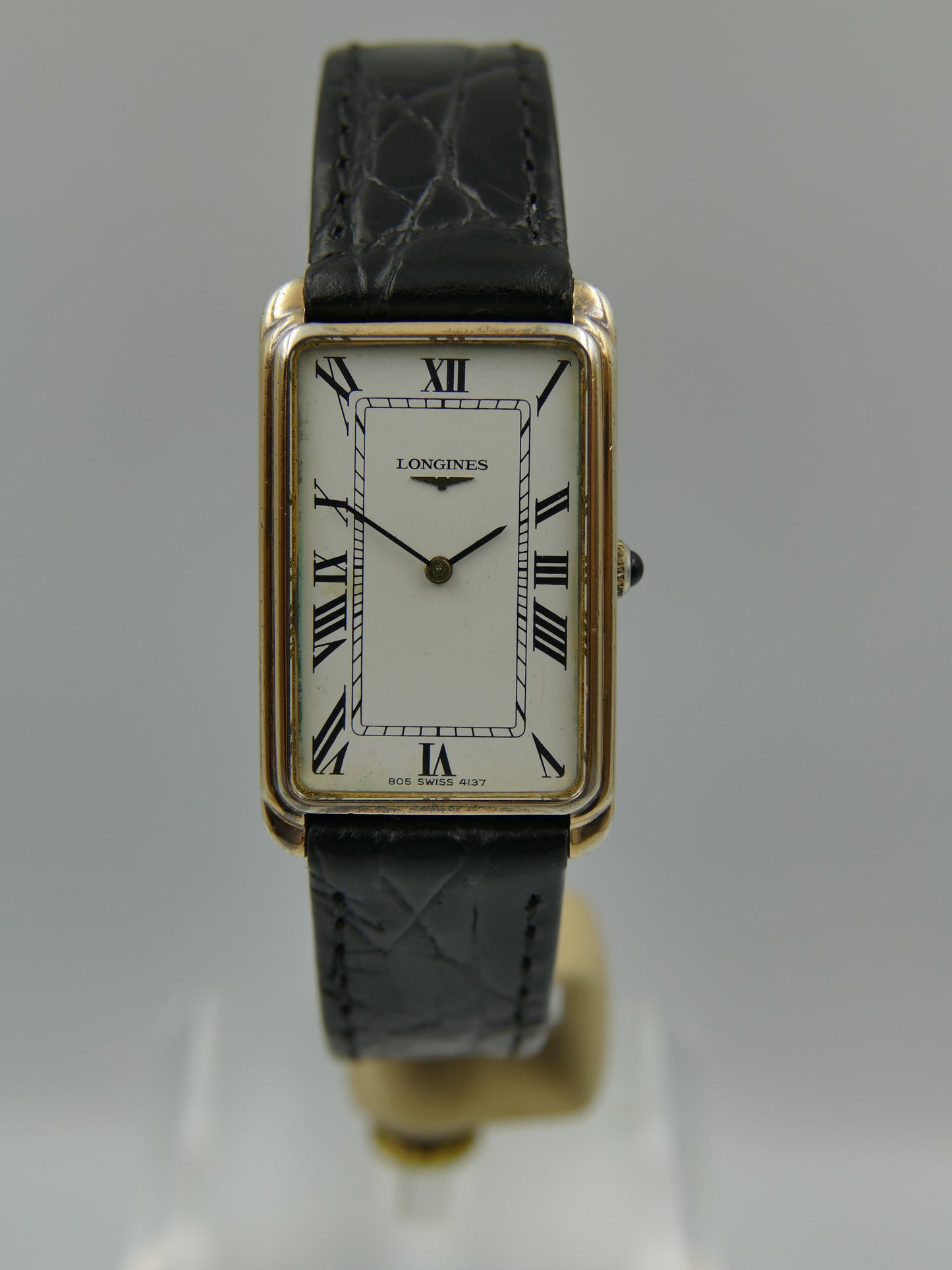 70s vintage watch mens Longines ref 4137 2 tank silver Vermeil 925 hand wind cal 5602
