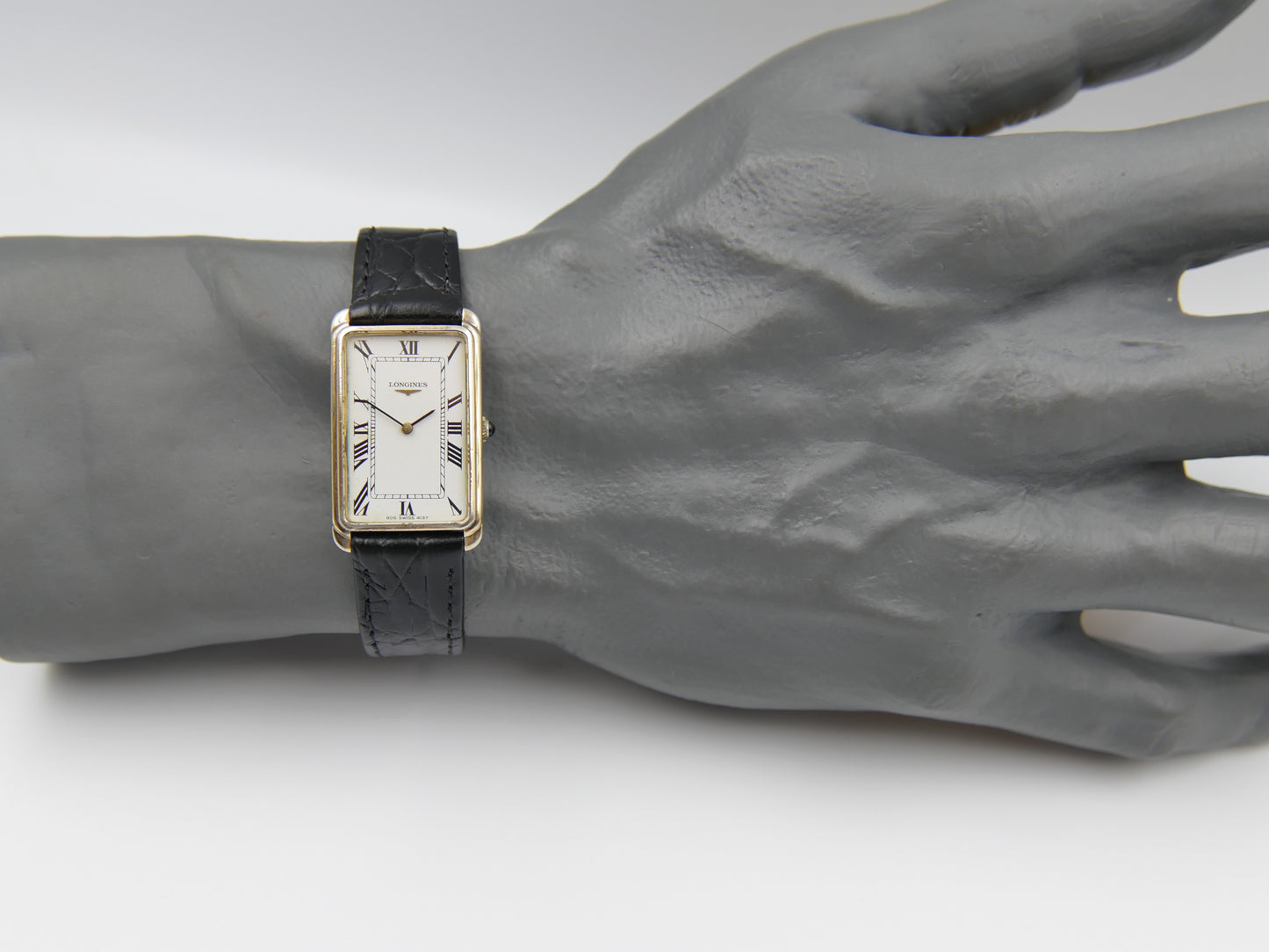 70s vintage watch mens Longines ref 4137 2 tank silver Vermeil 925 hand wind cal 5602