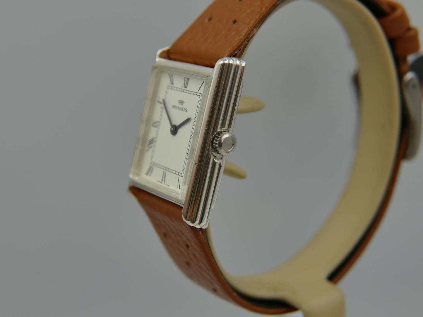 vintage watch mens tank Pryngeps ref 2962 hand wind lorsa solid silver 925 serviced