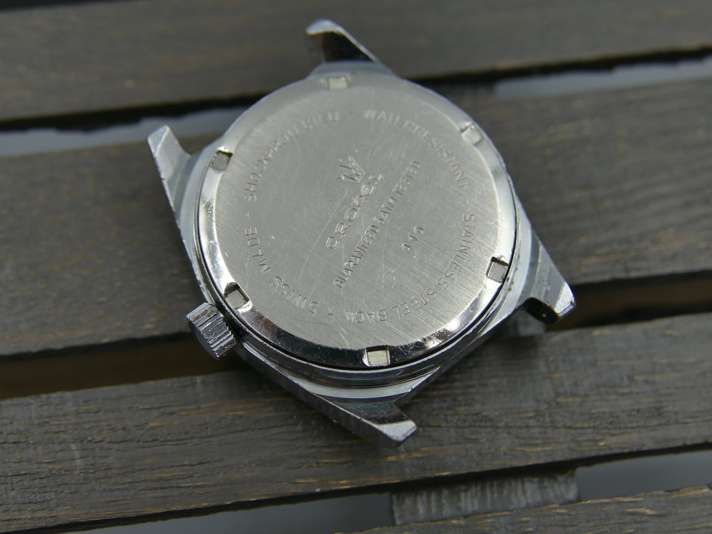 70s vintage watch mens diver Cronel Marlboro manual wind EB 8800 blue dial