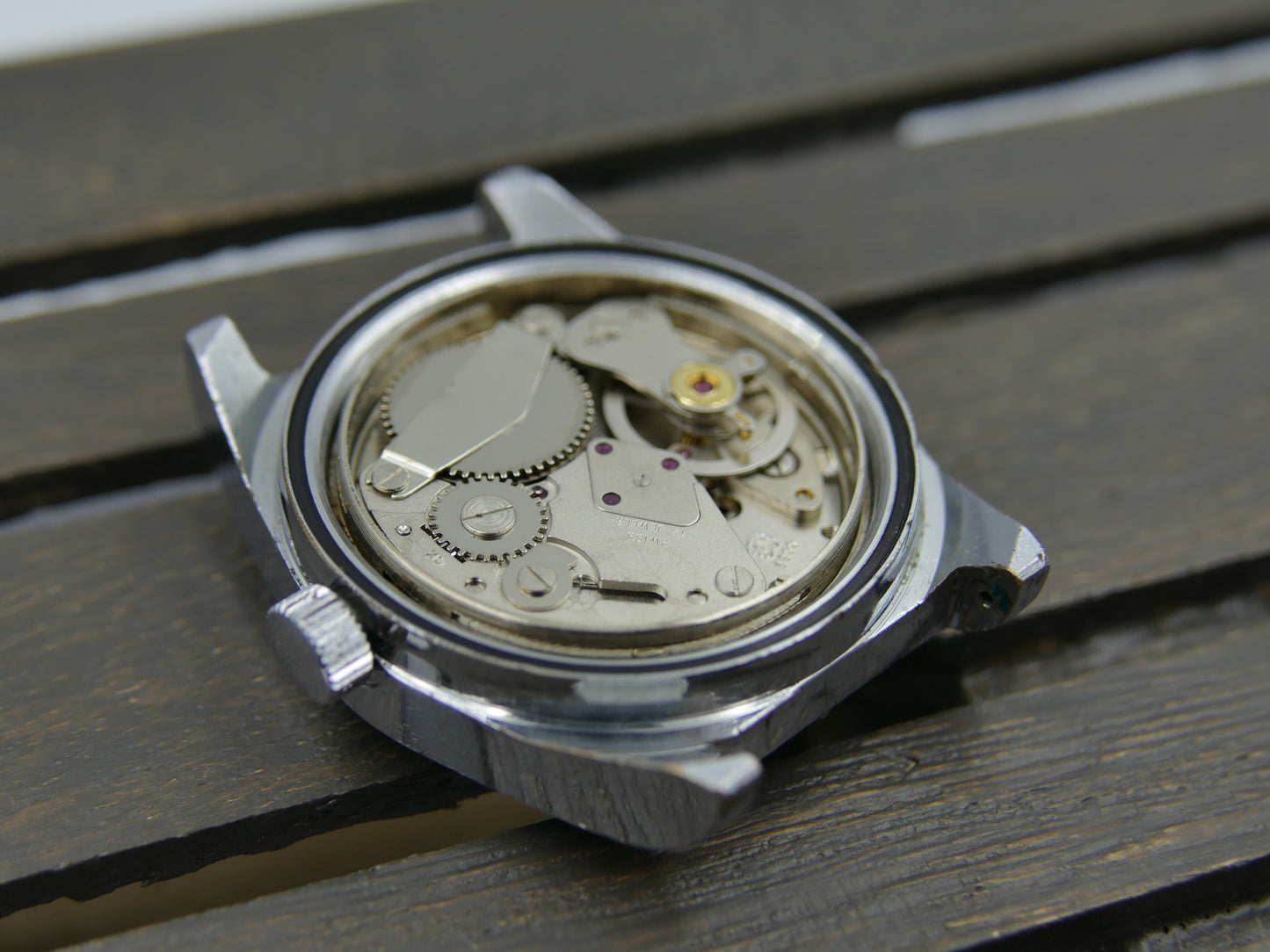 70s vintage watch mens diver Cronel Marlboro manual wind EB 8800 blue dial