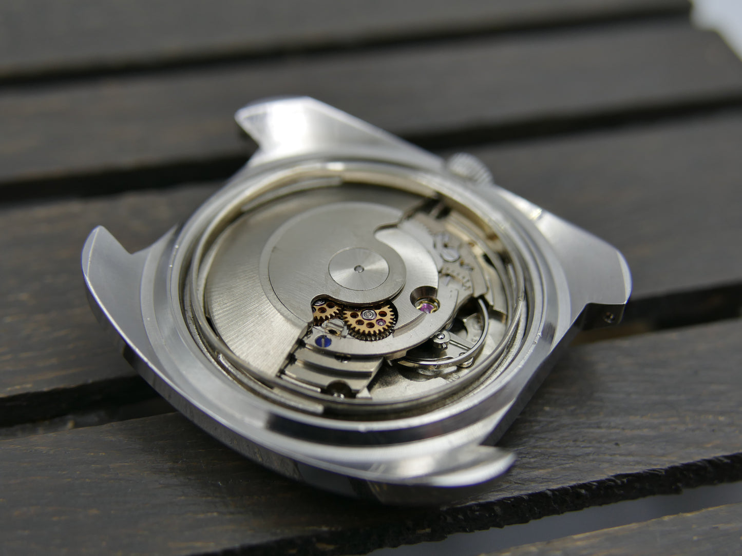 70s vintage watch mens Orcyl 25j automatic ETA 2452 linen silver dial rare
