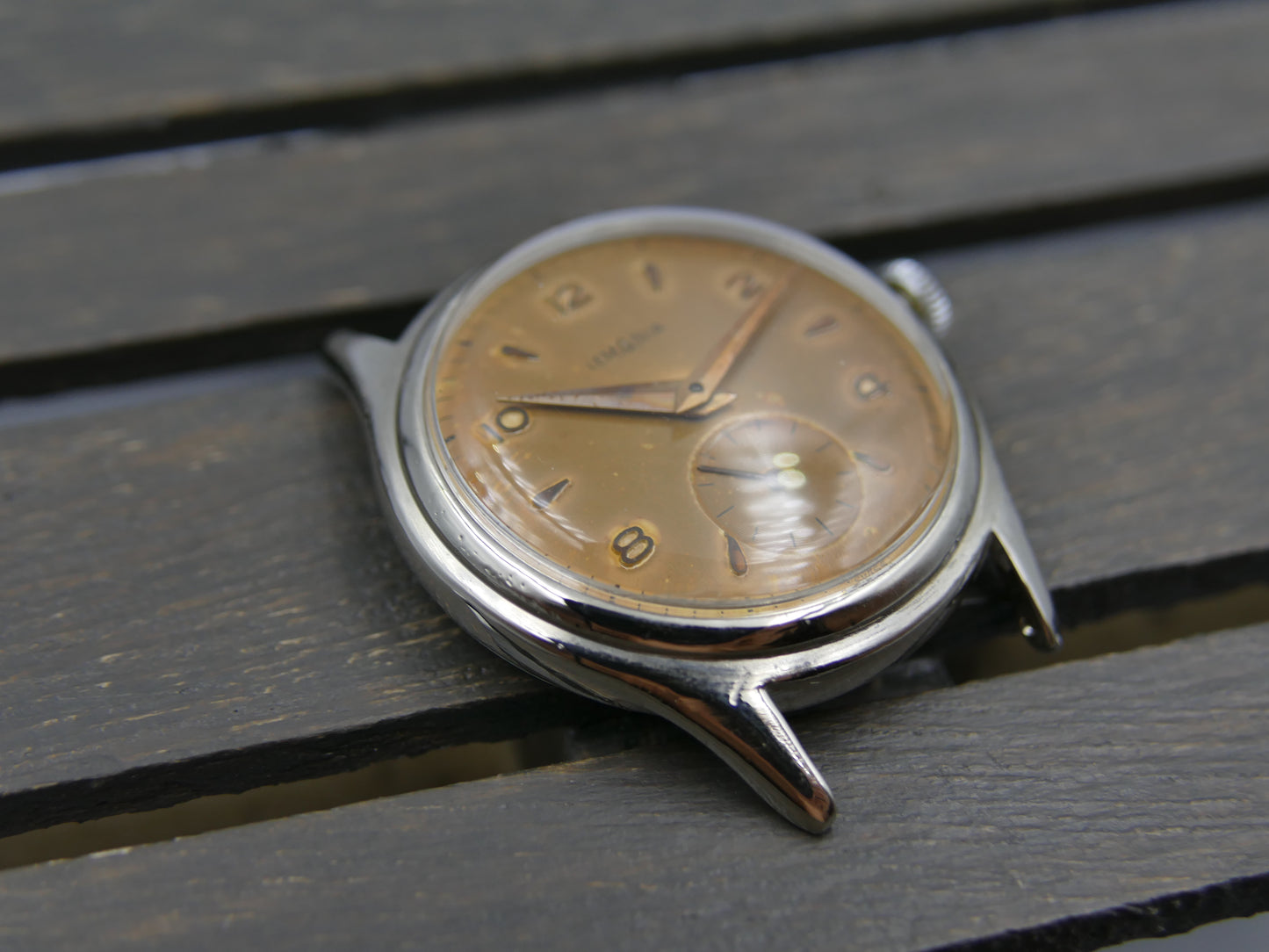 60s vintage watch Lemania ref. 232 hand wind tropical dial