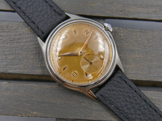 60s vintage watch Lemania ref. 232 hand wind tropical dial