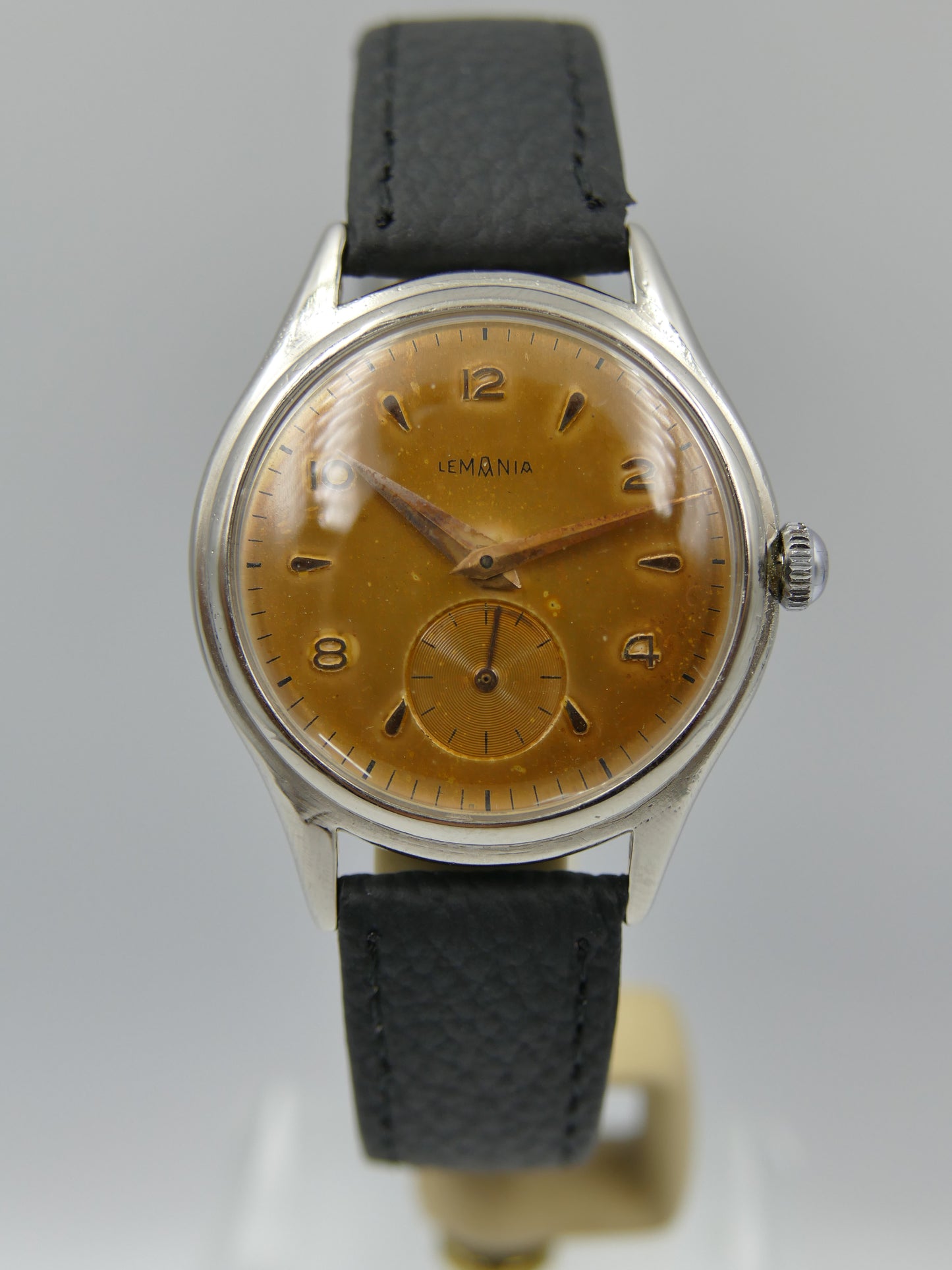 60s vintage watch Lemania ref. 232 hand wind tropical dial