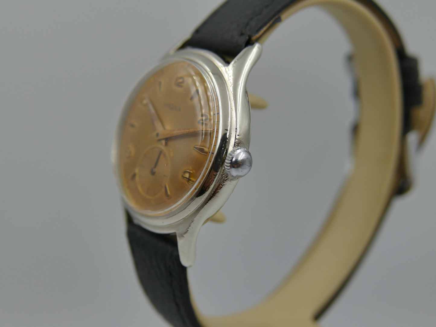 60s vintage watch Lemania ref. 232 hand wind tropical dial