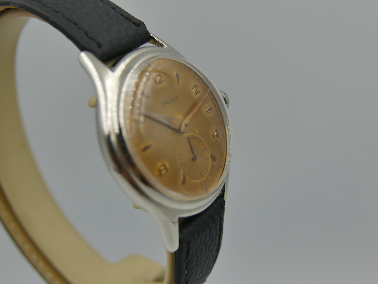 60s vintage watch Lemania ref. 232 hand wind tropical dial