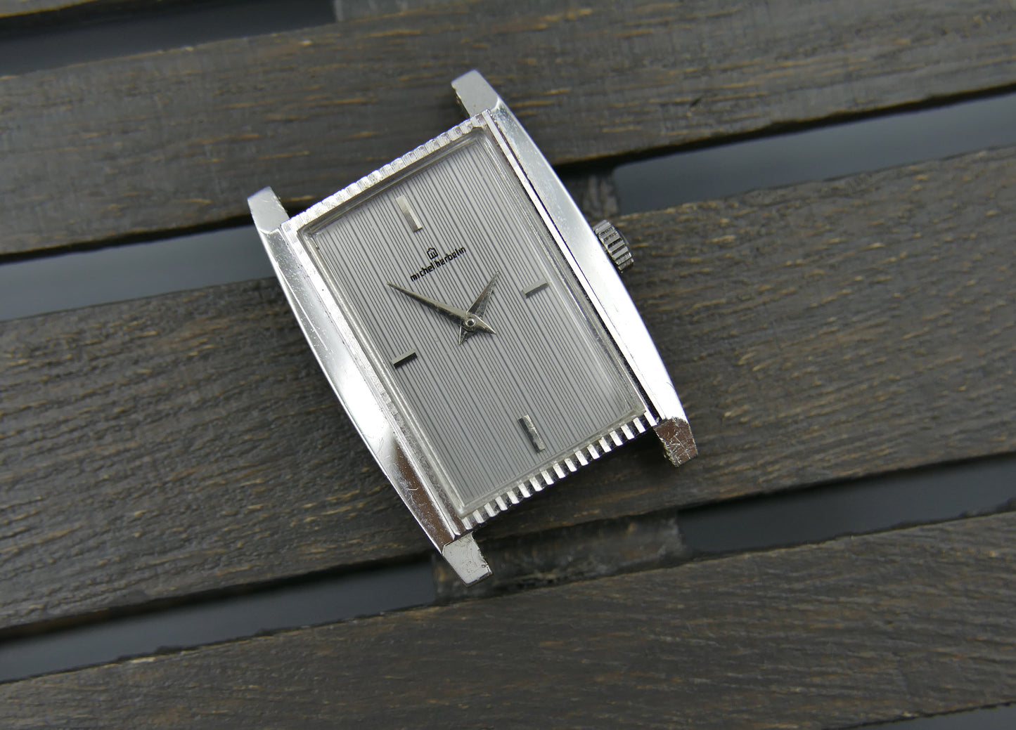 Vintage watch Michel Herbelin tank hand wind serviced