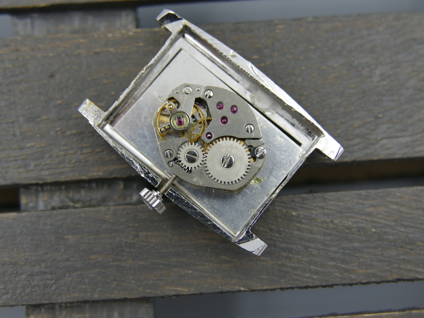 Vintage watch Michel Herbelin tank hand wind serviced