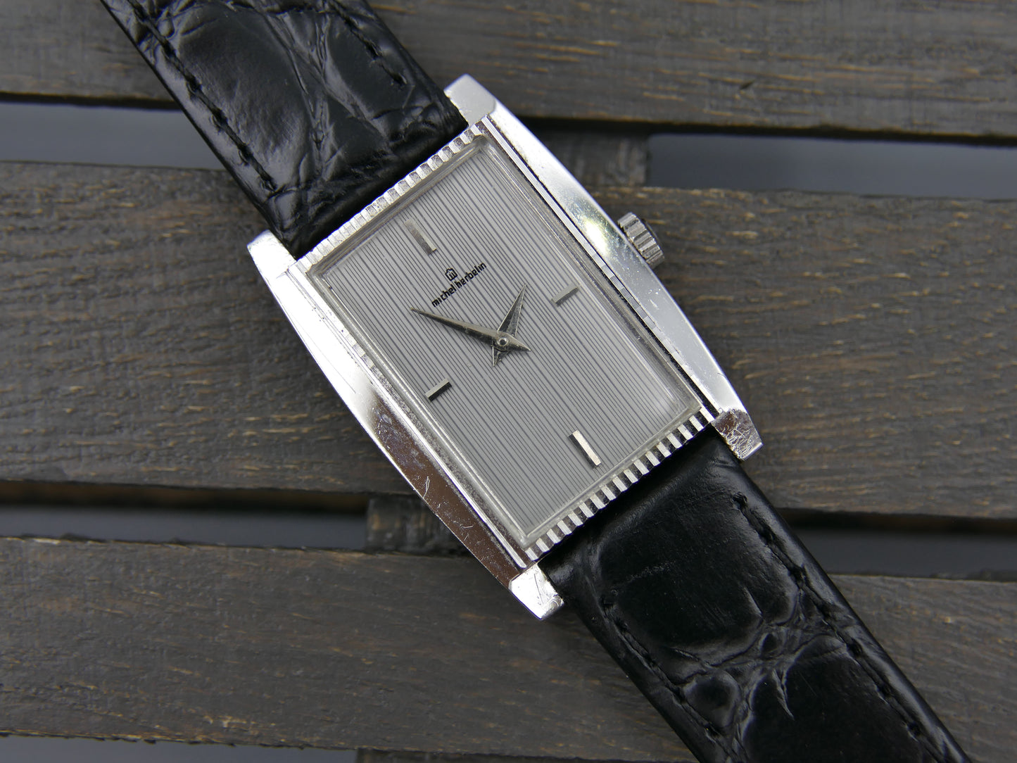 Vintage watch Michel Herbelin tank hand wind serviced