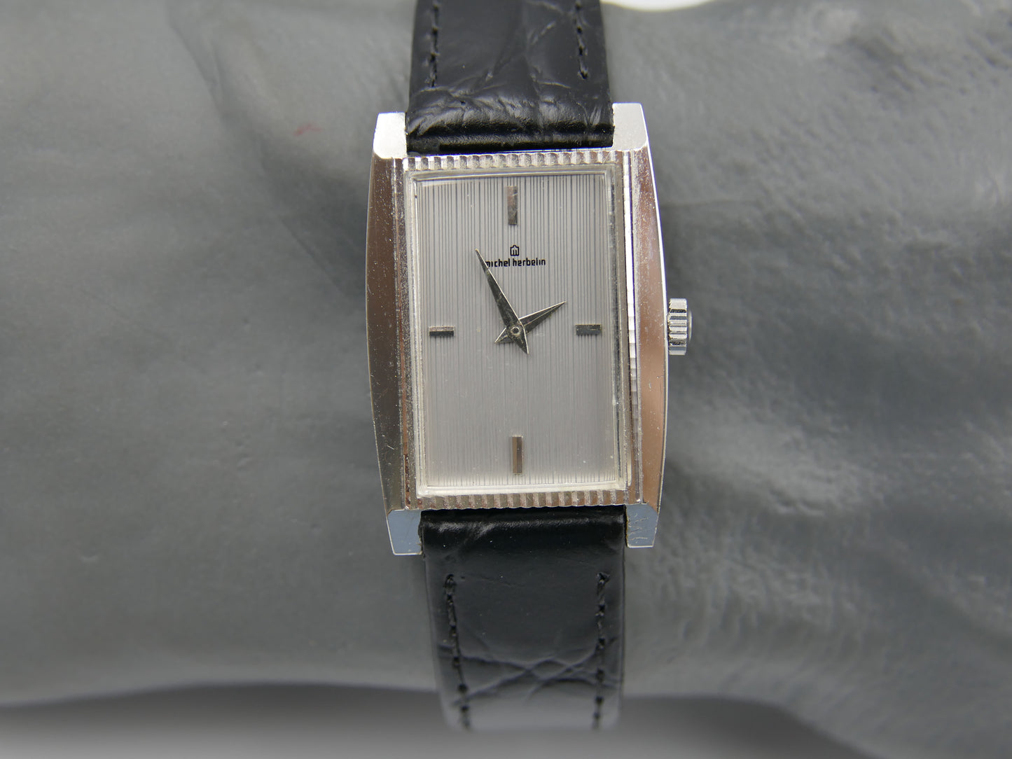 Vintage watch Michel Herbelin tank hand wind serviced