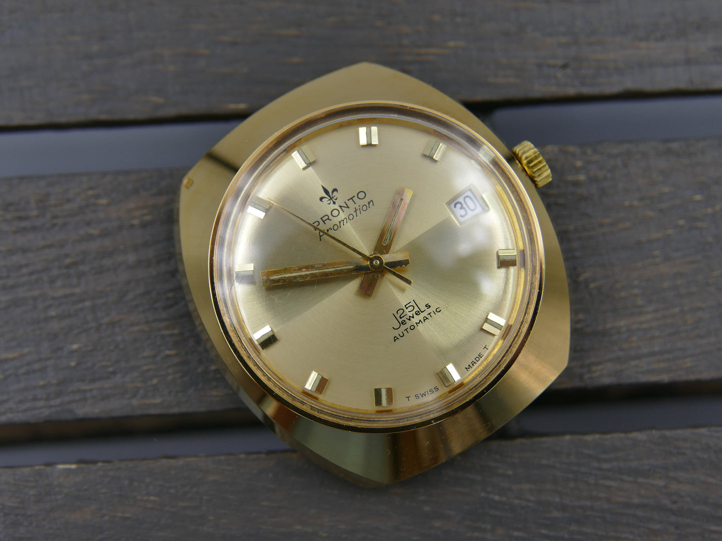 70s Vintage watch mens Pronto Promotion 25j automatic ETA 2772 NOS