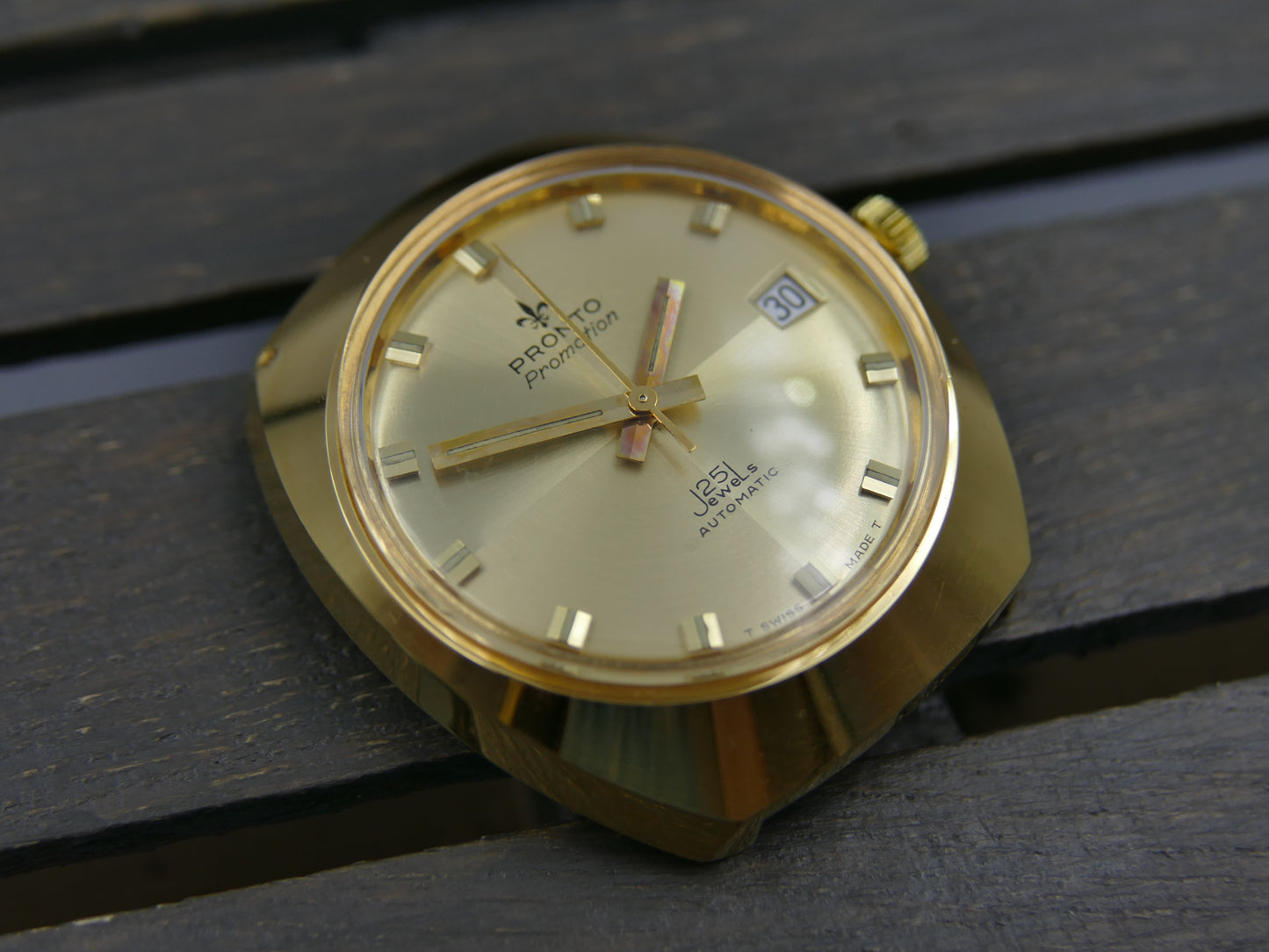 70s Vintage watch mens Pronto Promotion 25j automatic ETA 2772 NOS