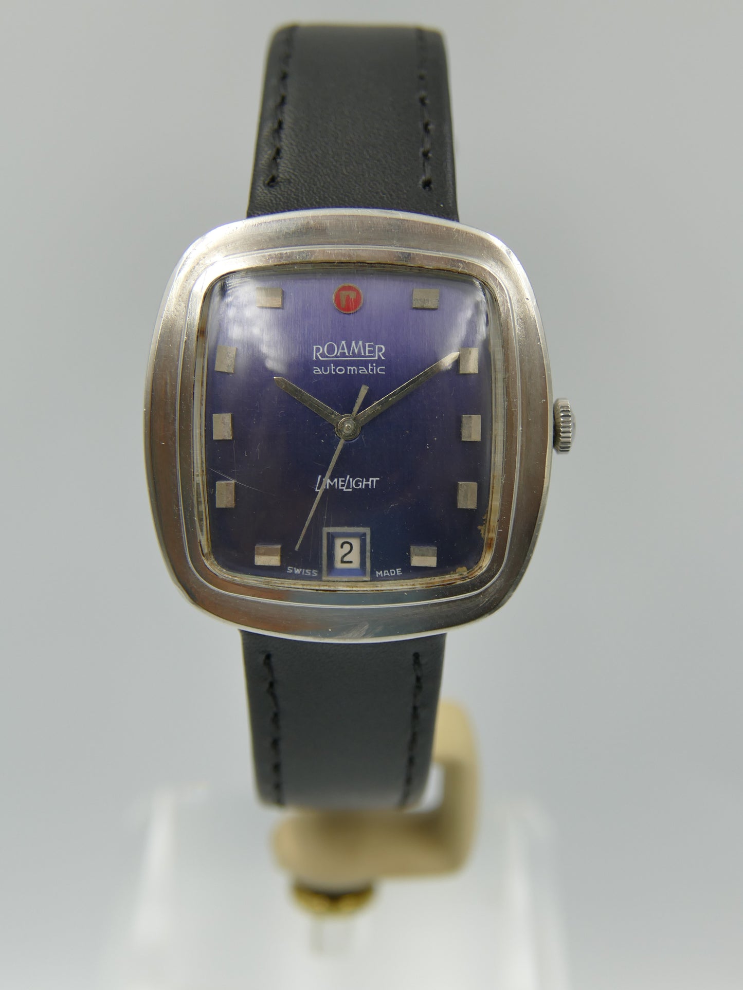 70s vintage watch mens Roamer LimeLight ref. 479.8120.604 automatic cal. MST 479 blue dial