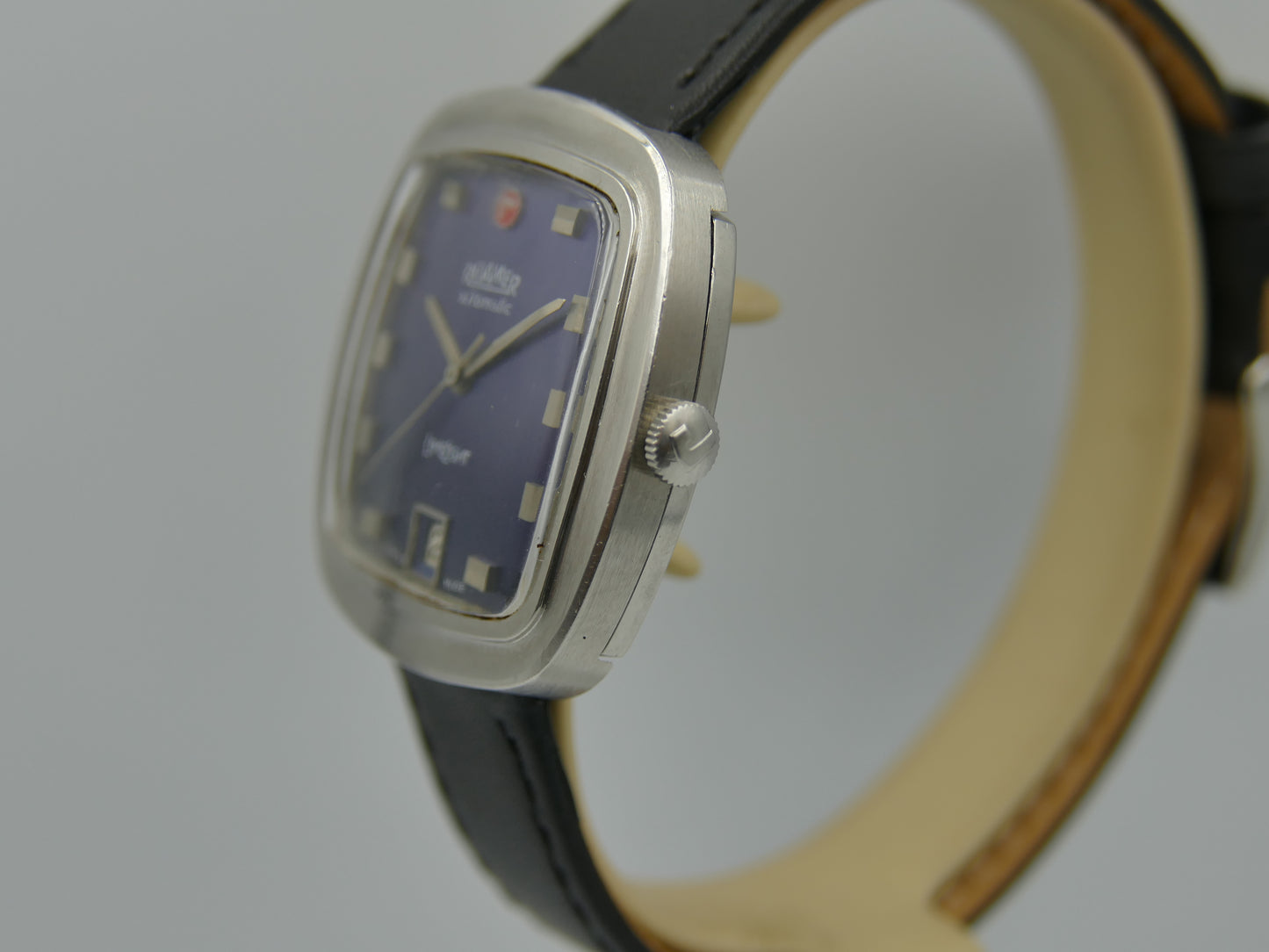 70s vintage watch mens Roamer LimeLight ref. 479.8120.604 automatic cal. MST 479 blue dial