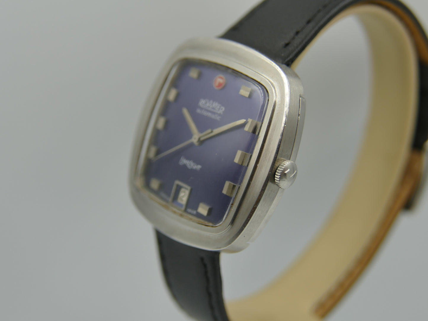 70s vintage watch mens Roamer LimeLight ref. 479.8120.604 automatic cal. MST 479 blue dial
