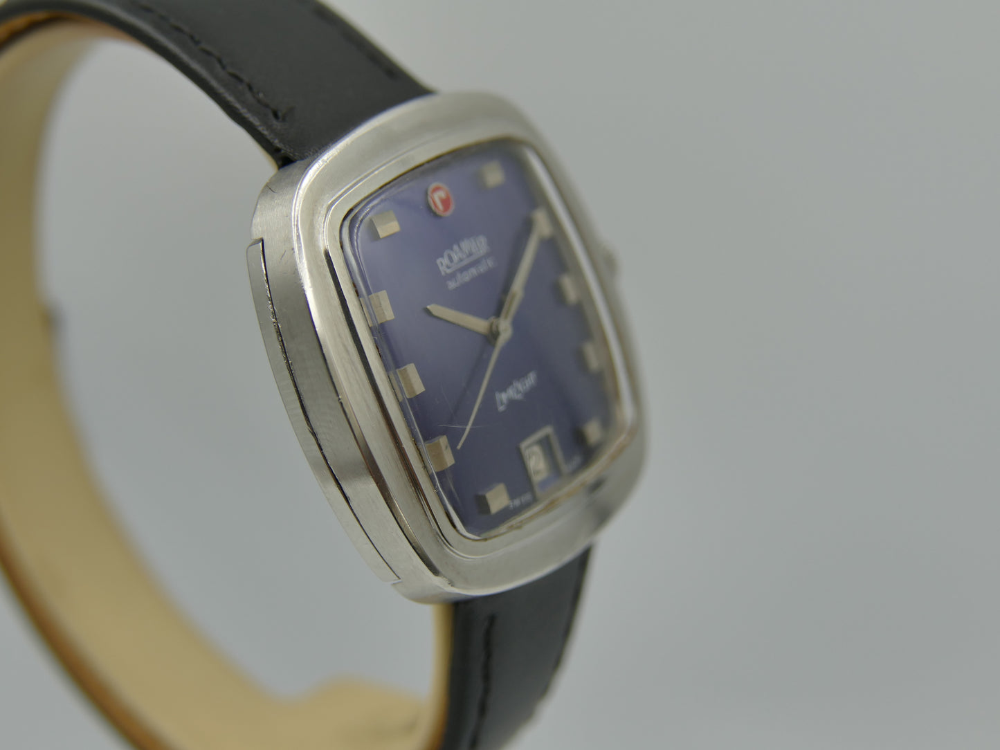 70s vintage watch mens Roamer LimeLight ref. 479.8120.604 automatic cal. MST 479 blue dial
