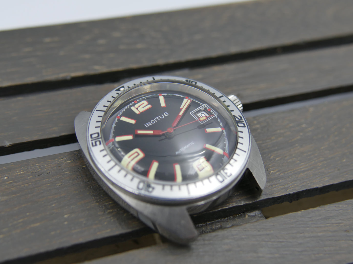 70s vintage watch mens diver plongee Incitus automatic FE 3611 SS serviced
