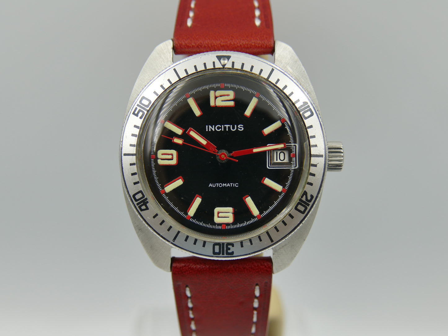 70s vintage watch mens diver plongee Incitus automatic FE 3611 SS serviced