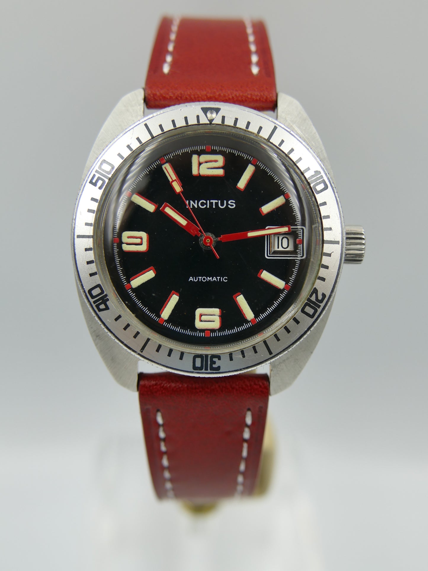 70s vintage watch mens diver plongee Incitus automatic FE 3611 SS serviced