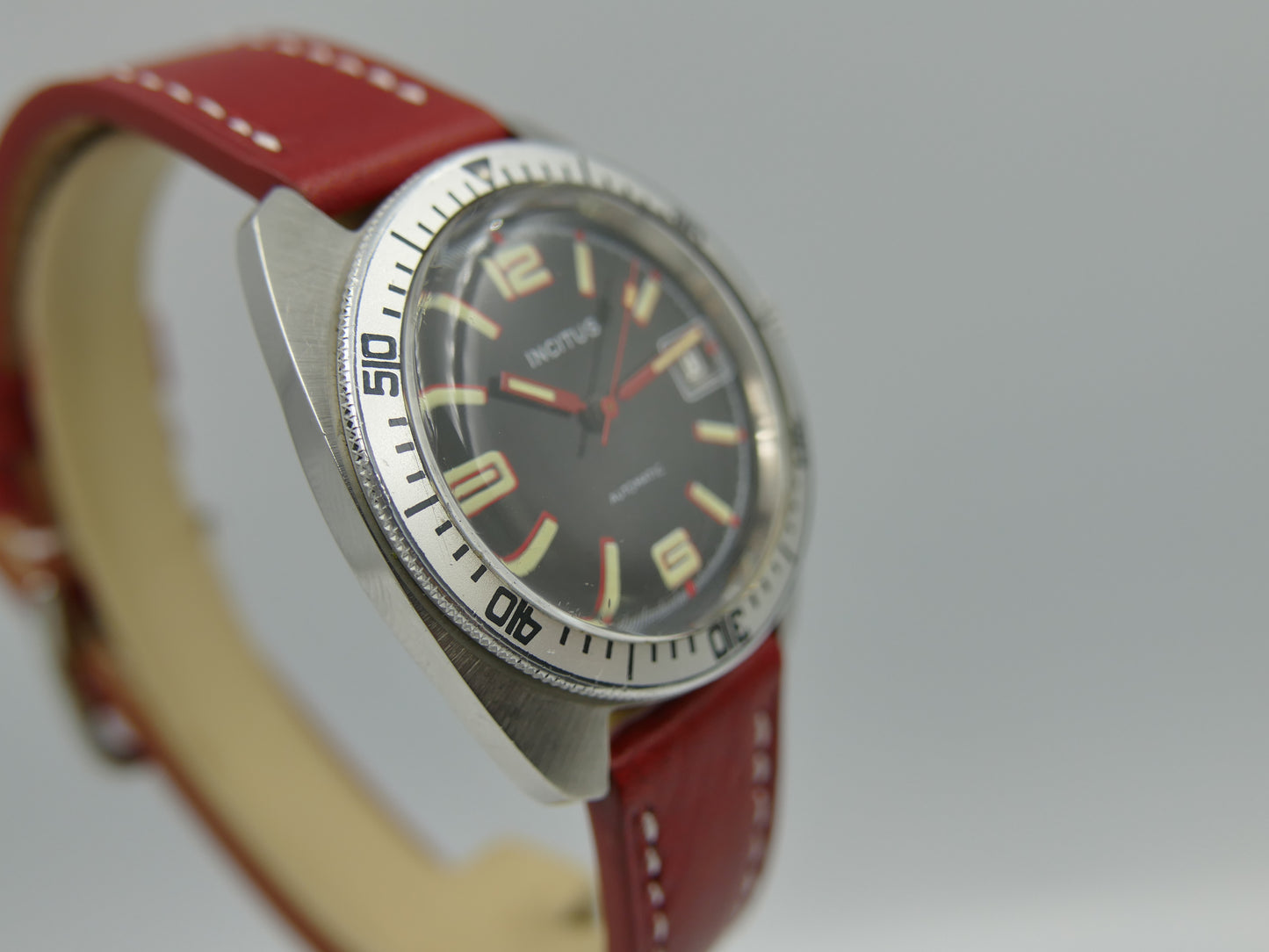 70s vintage watch mens diver plongee Incitus automatic FE 3611 SS serviced