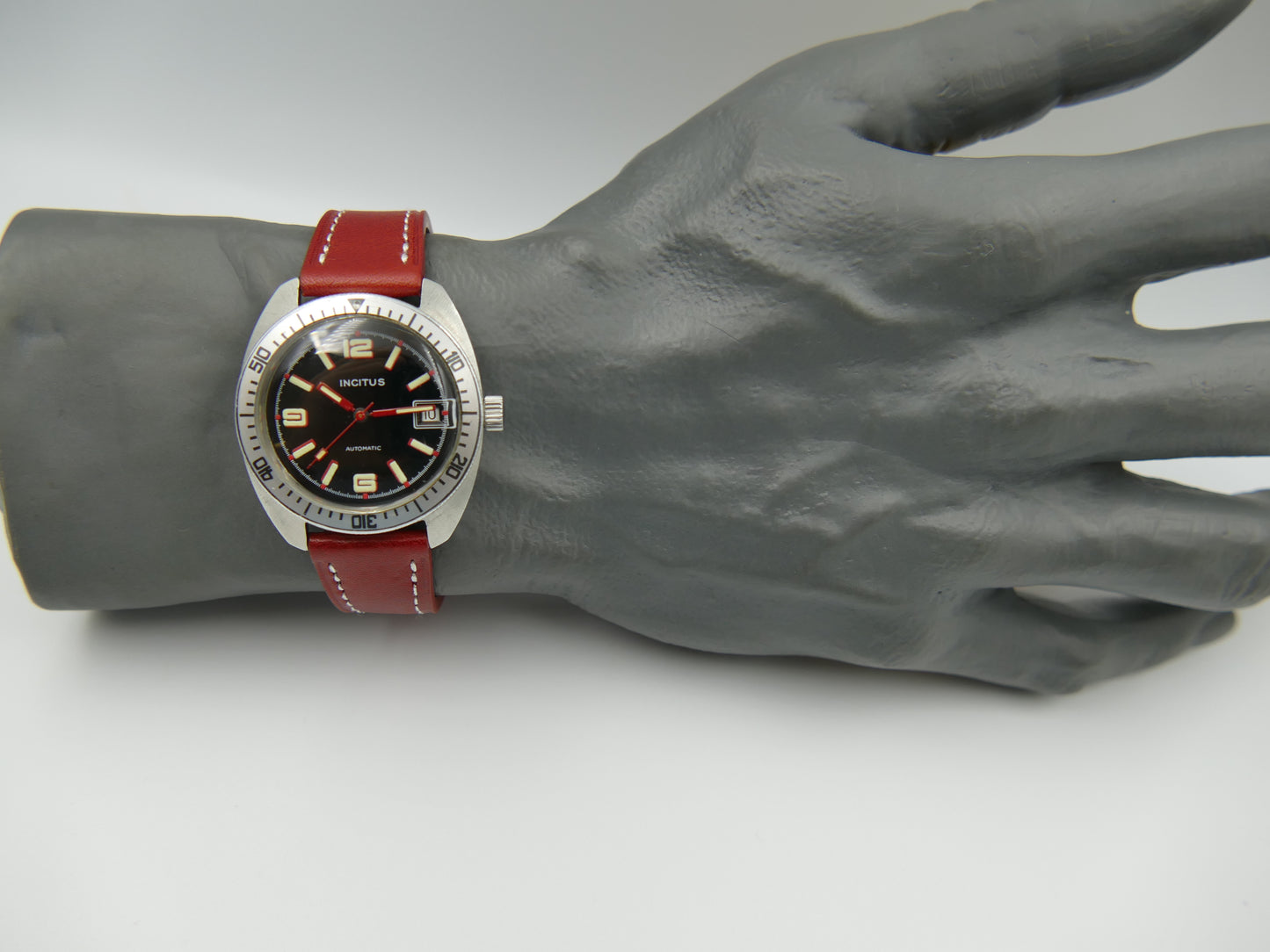 70s vintage watch mens diver plongee Incitus automatic FE 3611 SS serviced