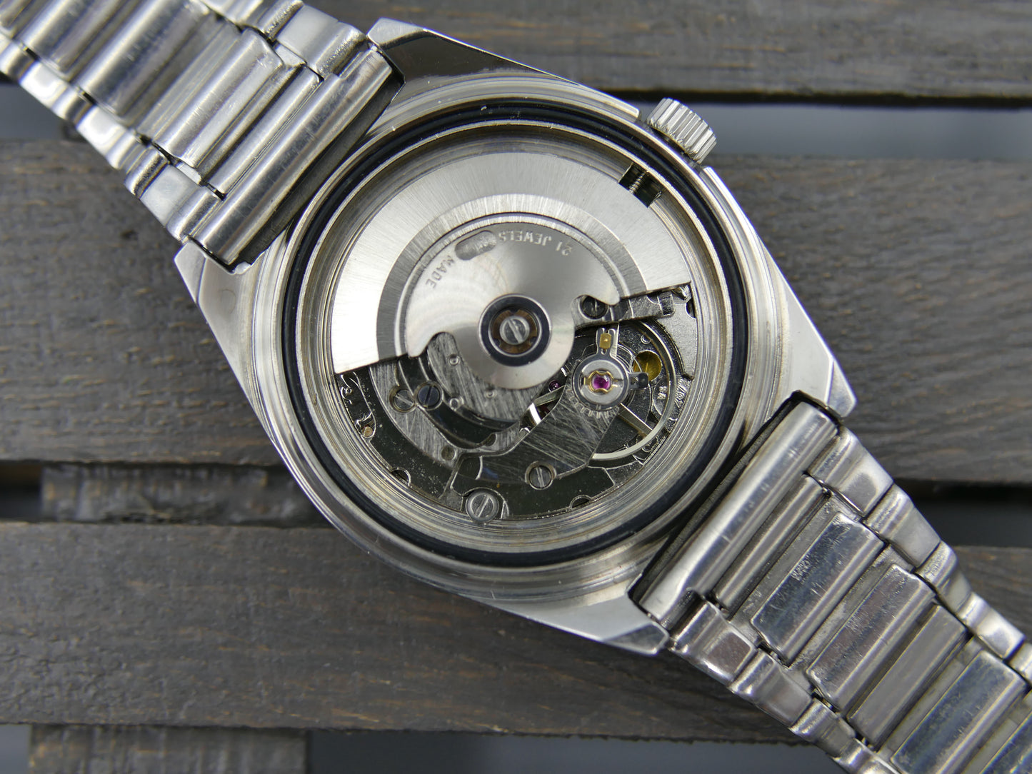 70s Vintage watch mens NOS Starlux ref 6004 automatic eta 2879 SS serviced