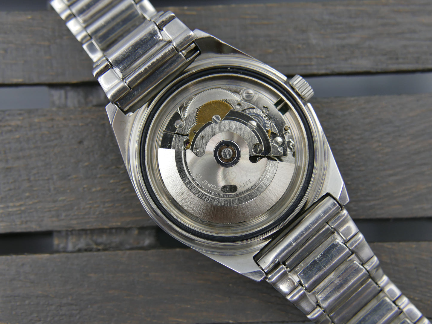 70s Vintage watch mens NOS Starlux ref 6004 automatic eta 2879 SS serviced