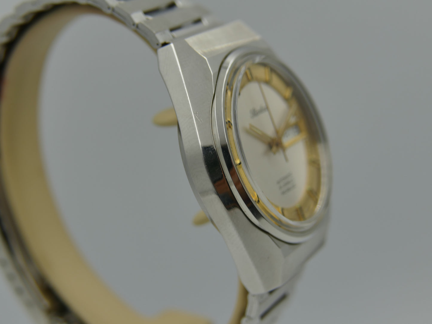 70s Vintage watch mens NOS Starlux ref 6004 automatic eta 2879 SS serviced