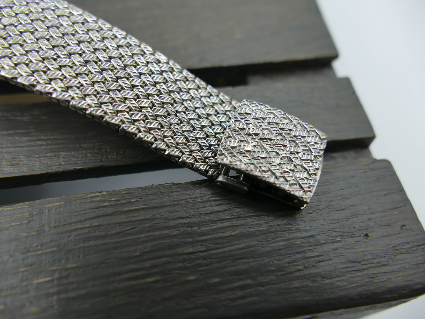 60s vintage watch mens Universal geneve tank ref 842676 hand wind 1-42 solid silver bracelet
