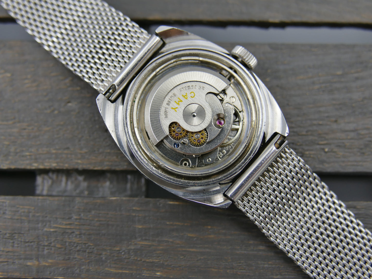 70s vintage watch ladies Camy geneve montego ref. 2122 automatic cal 2551 brown serviced