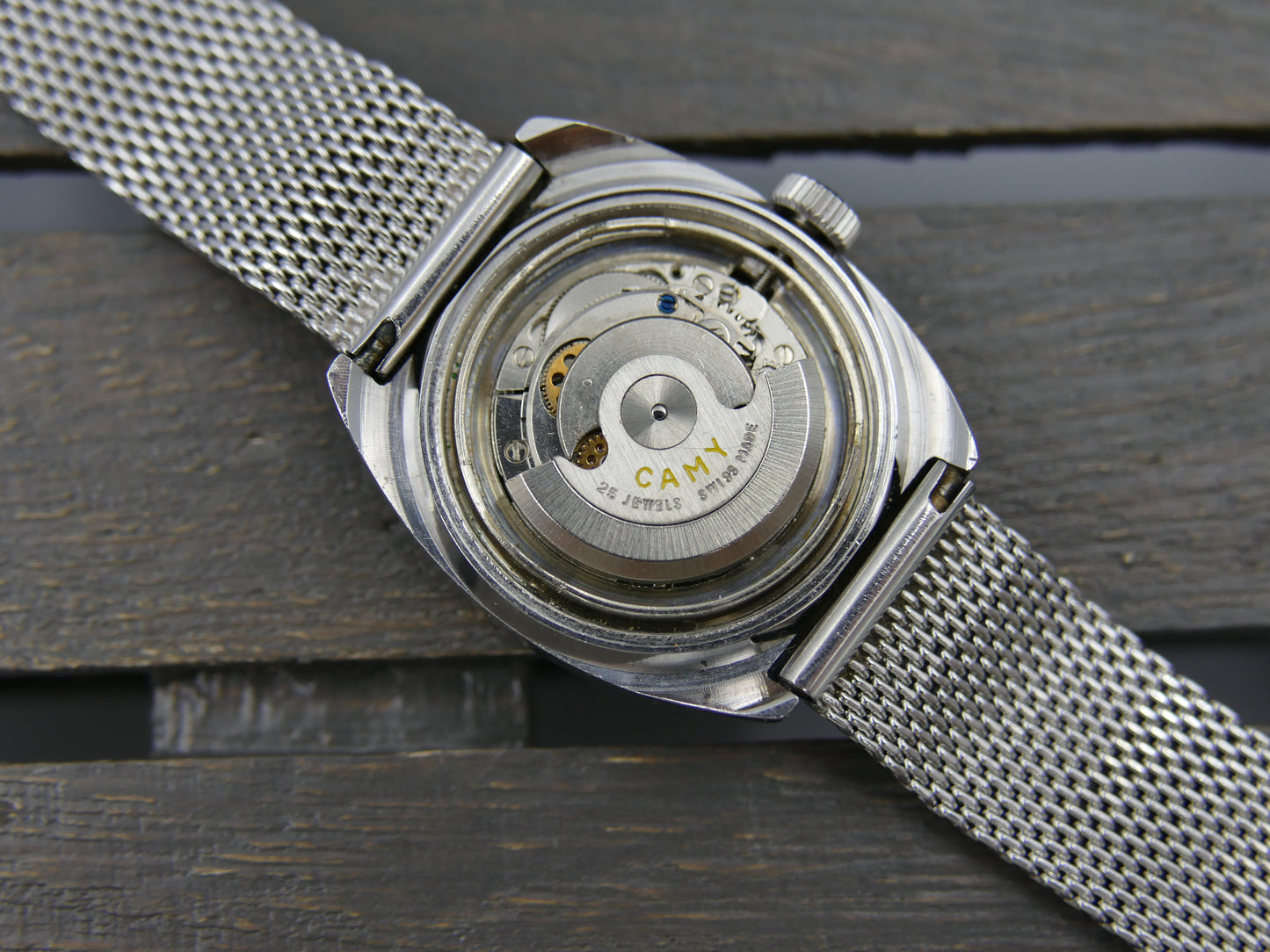 70s vintage watch ladies Camy geneve montego ref. 2122 automatic cal 2551 brown serviced