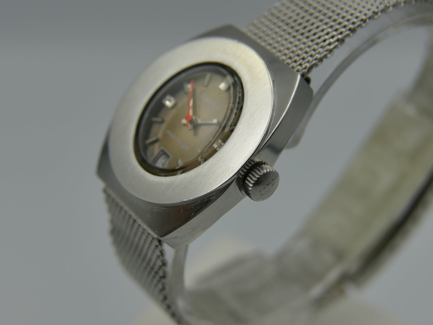 70s vintage watch ladies Camy geneve montego ref. 2122 automatic cal 2551 brown serviced