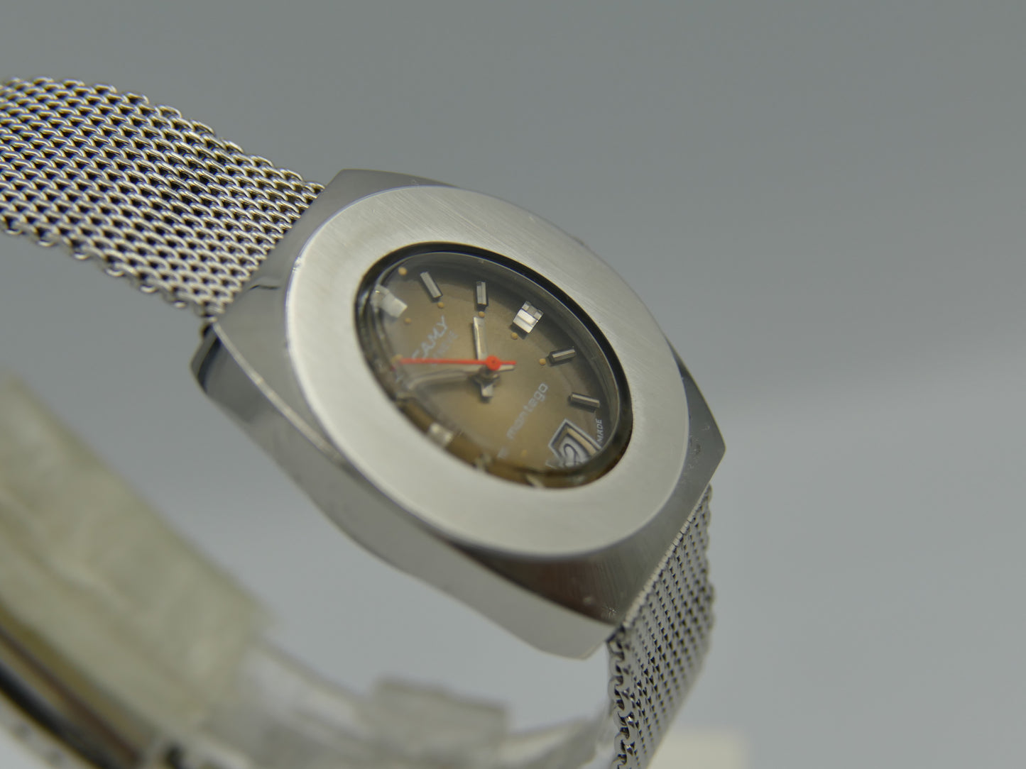 70s vintage watch ladies Camy geneve montego ref. 2122 automatic cal 2551 brown serviced