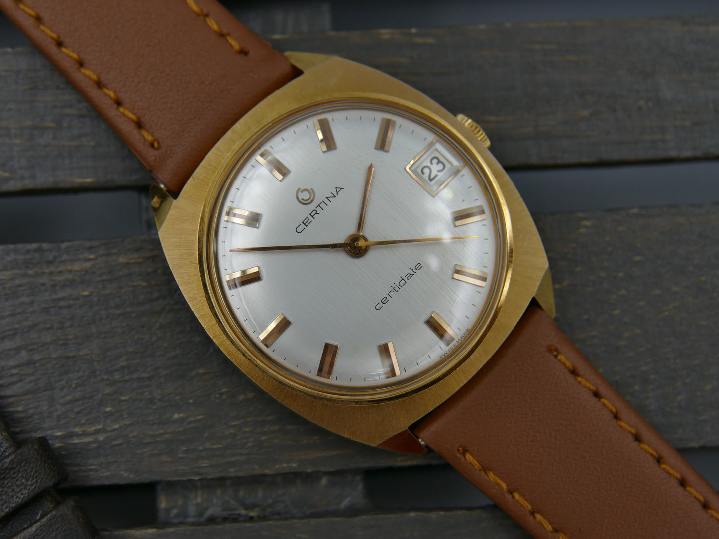 60s vintage watch mens Certina Certidate ref 5306 206 hand wind cal 25-661 NOS