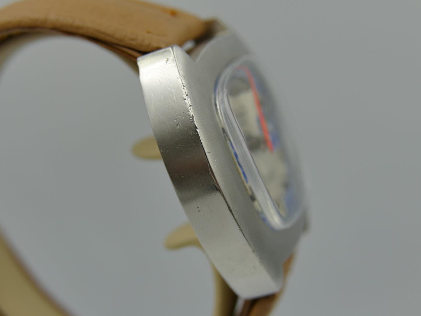 70s vintage watch mens chronograph Camif valjoux 7734 blue panda rare