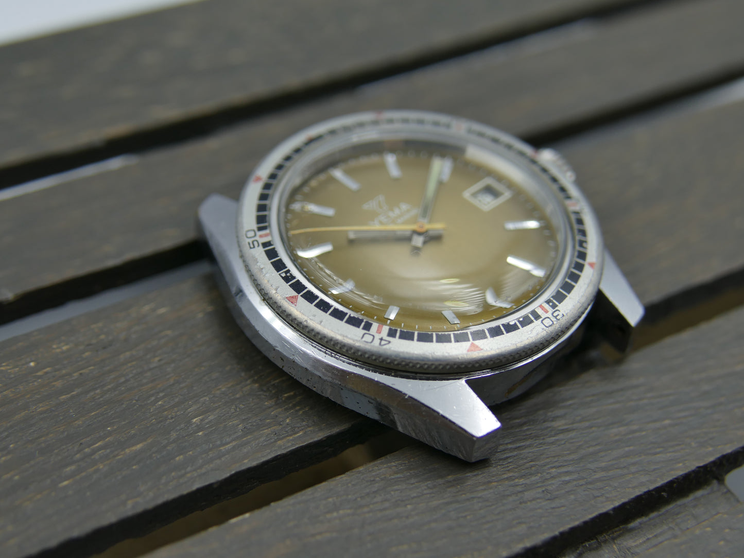 vintage watch mens Yema plongee diver ref. 31 020 1 sous marine hand wind FE 140-1c