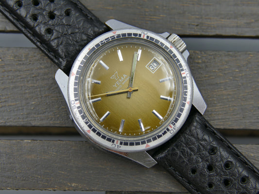 vintage watch mens Yema plongee diver ref. 31 020 1 sous marine hand wind FE 140-1c