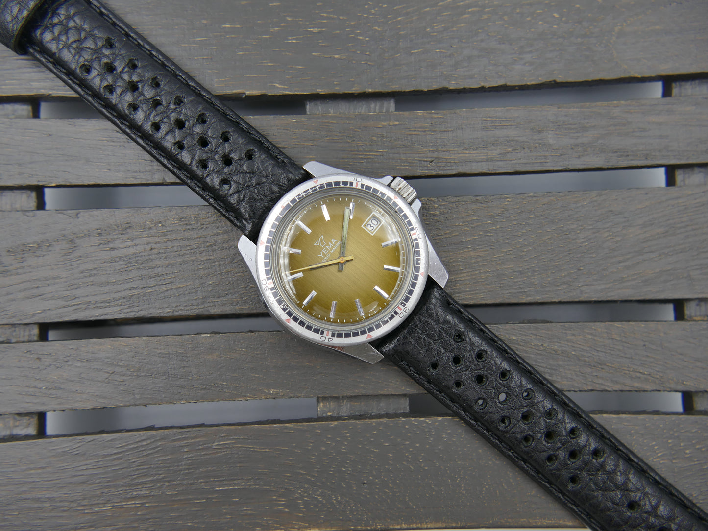 vintage watch mens Yema plongee diver ref. 31 020 1 sous marine hand wind FE 140-1c