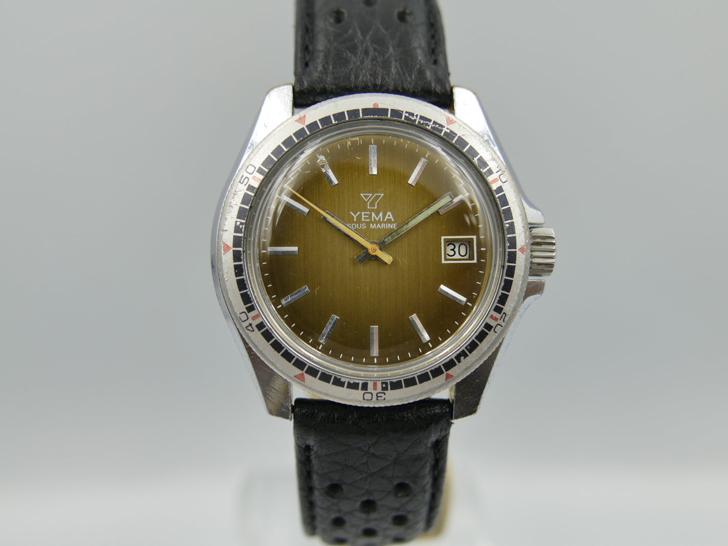 vintage watch mens Yema plongee diver ref. 31 020 1 sous marine hand wind FE 140-1c