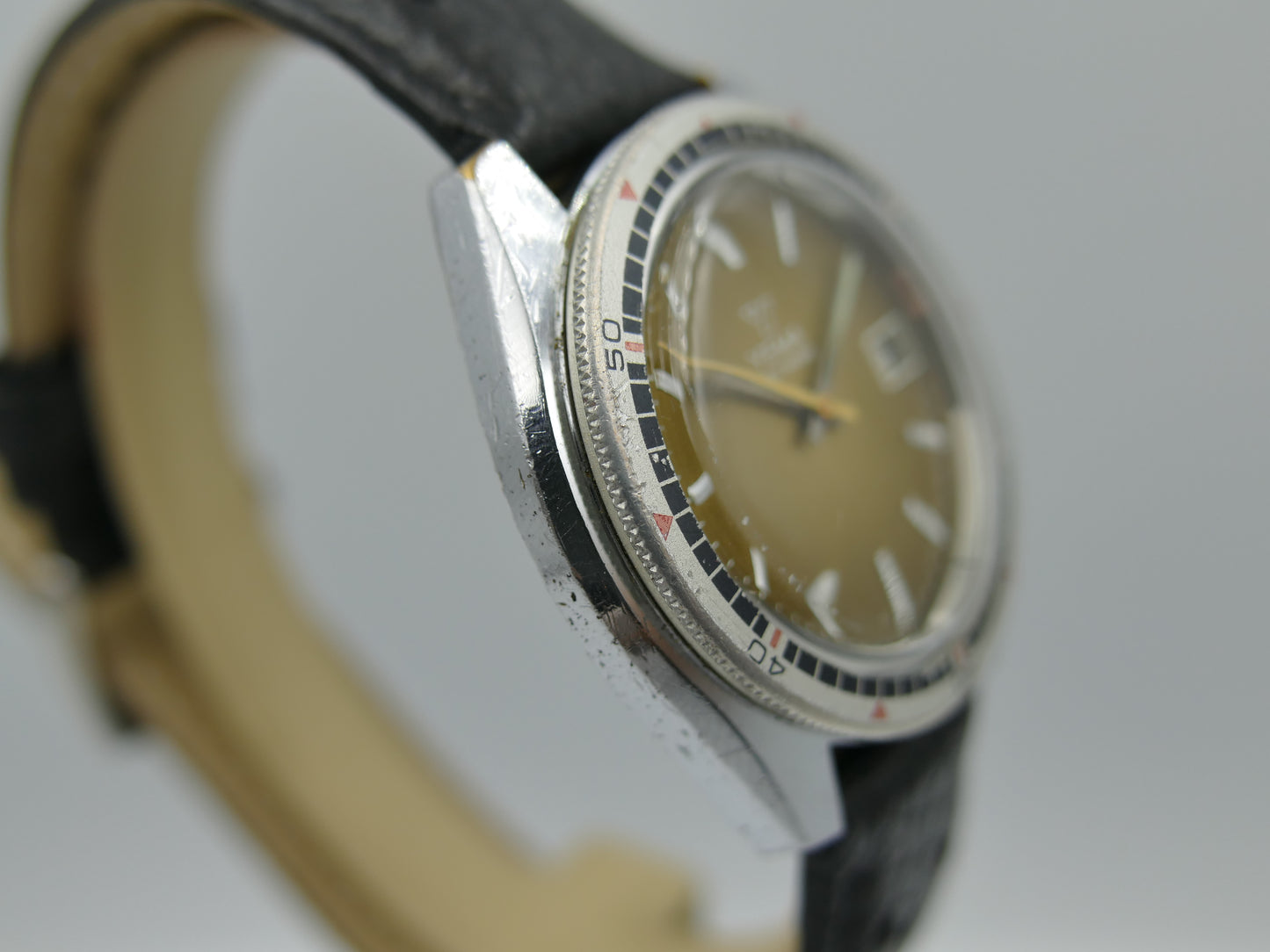 vintage watch mens Yema plongee diver ref. 31 020 1 sous marine hand wind FE 140-1c