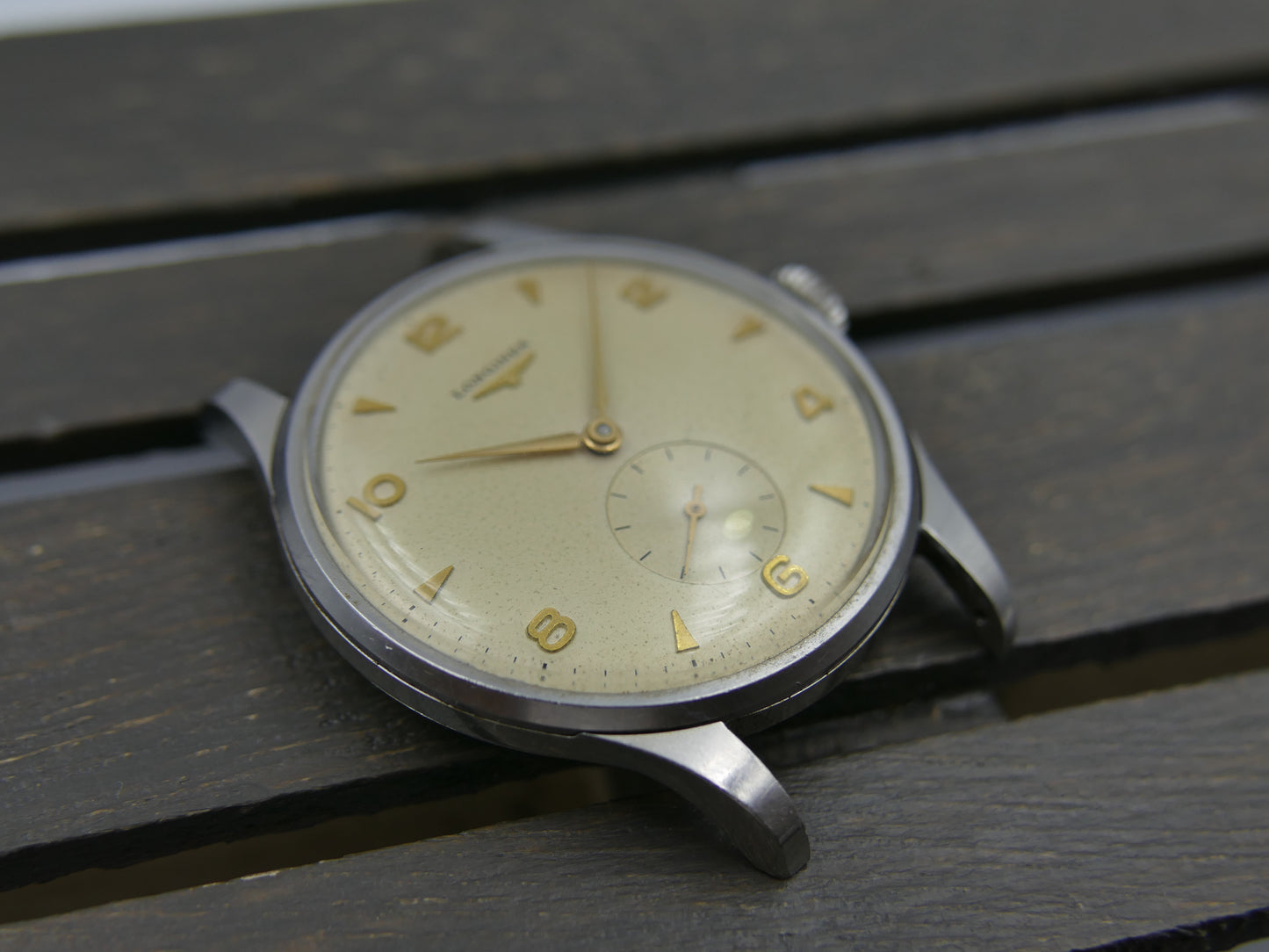 50s vintage watch mens jumbo Longines Calatrava ref 4914 43 cal.12.68N 37mm