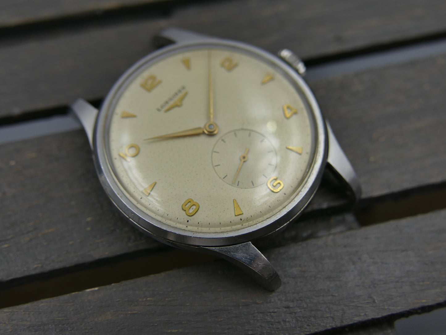 50s vintage watch mens jumbo Longines Calatrava ref 4914 43 cal.12.68N 37mm