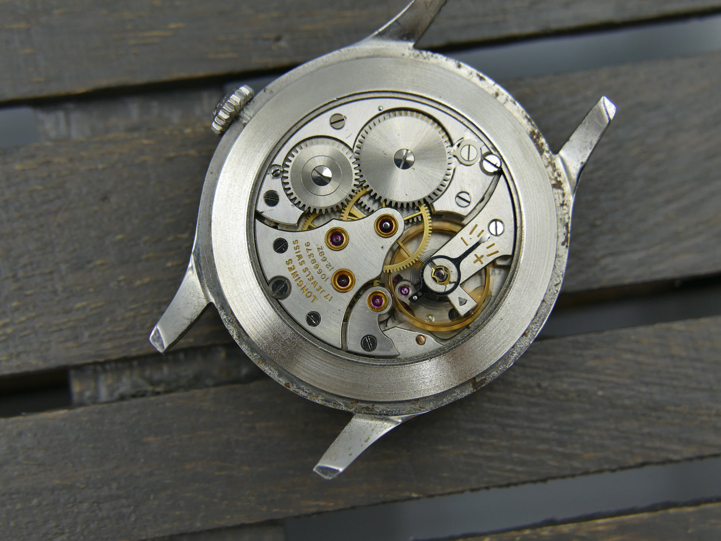50s vintage watch mens jumbo Longines Calatrava ref 4914 43 cal.12.68N 37mm