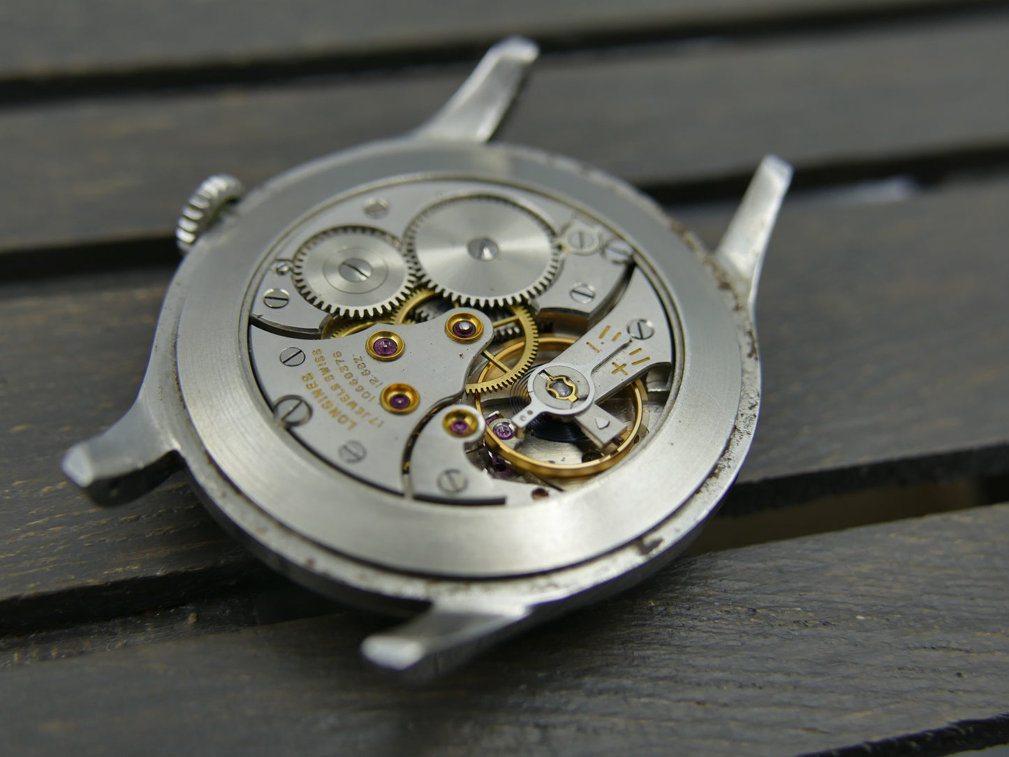 50s vintage watch mens jumbo Longines Calatrava ref 4914 43 cal.12.68N 37mm