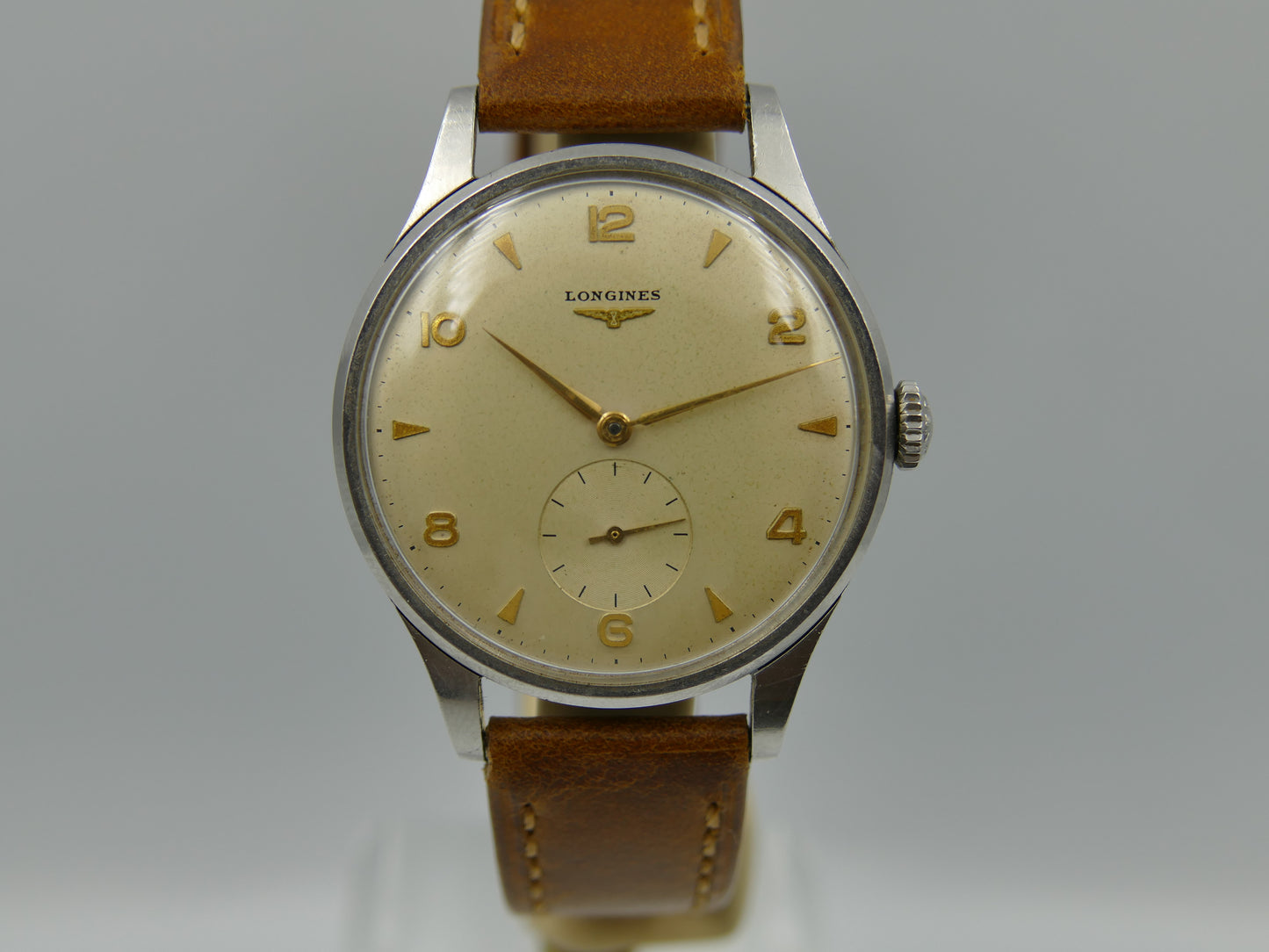 50s vintage watch mens jumbo Longines Calatrava ref 4914 43 cal.12.68N 37mm