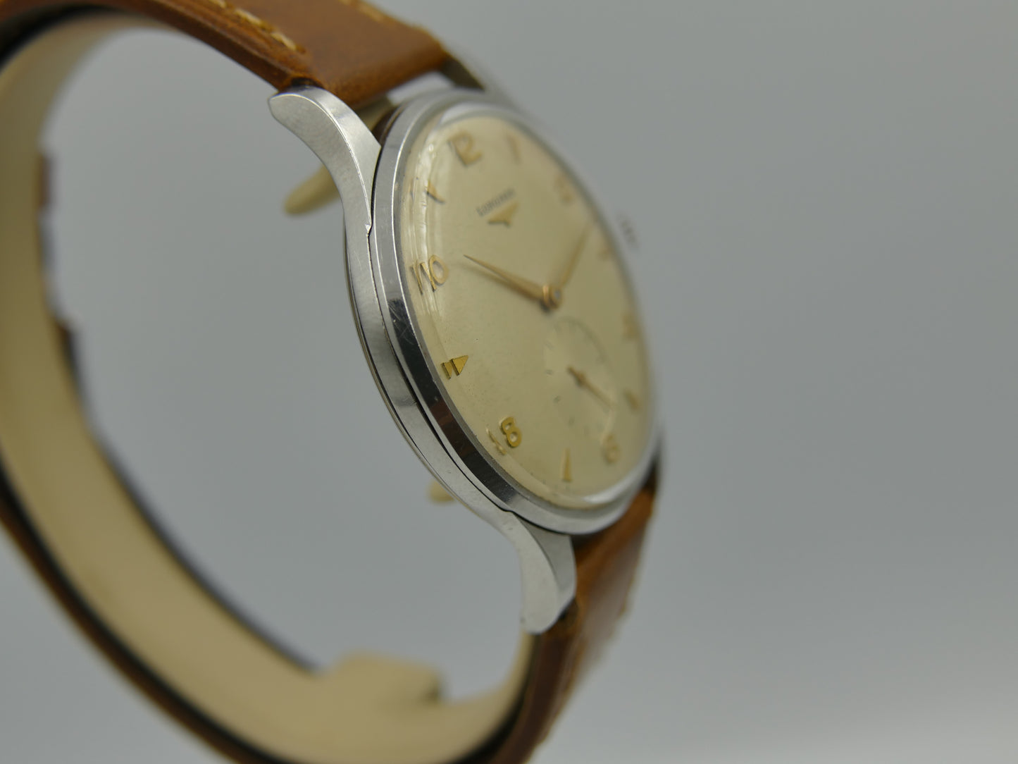 50s vintage watch mens jumbo Longines Calatrava ref 4914 43 cal.12.68N 37mm