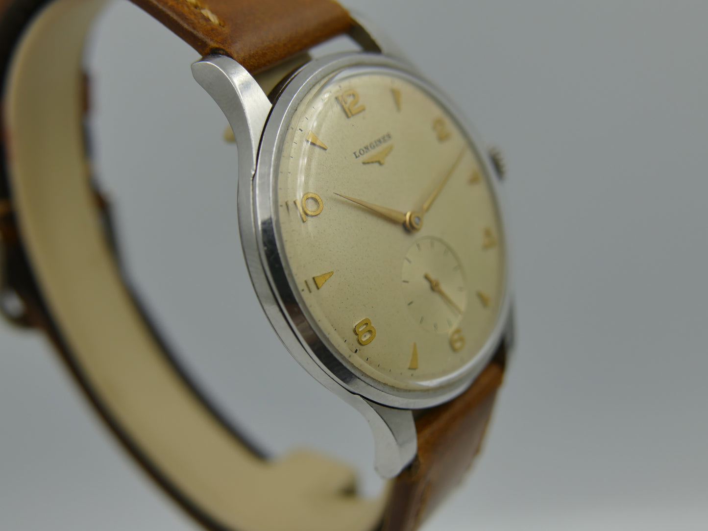 50s vintage watch mens jumbo Longines Calatrava ref 4914 43 cal.12.68N 37mm