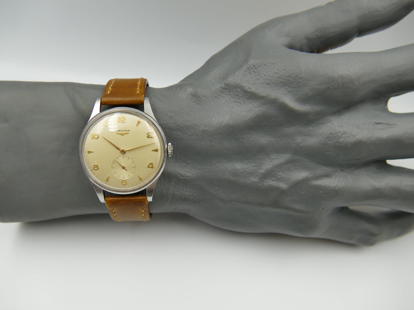 50s vintage watch mens jumbo Longines Calatrava ref 4914 43 cal.12.68N 37mm