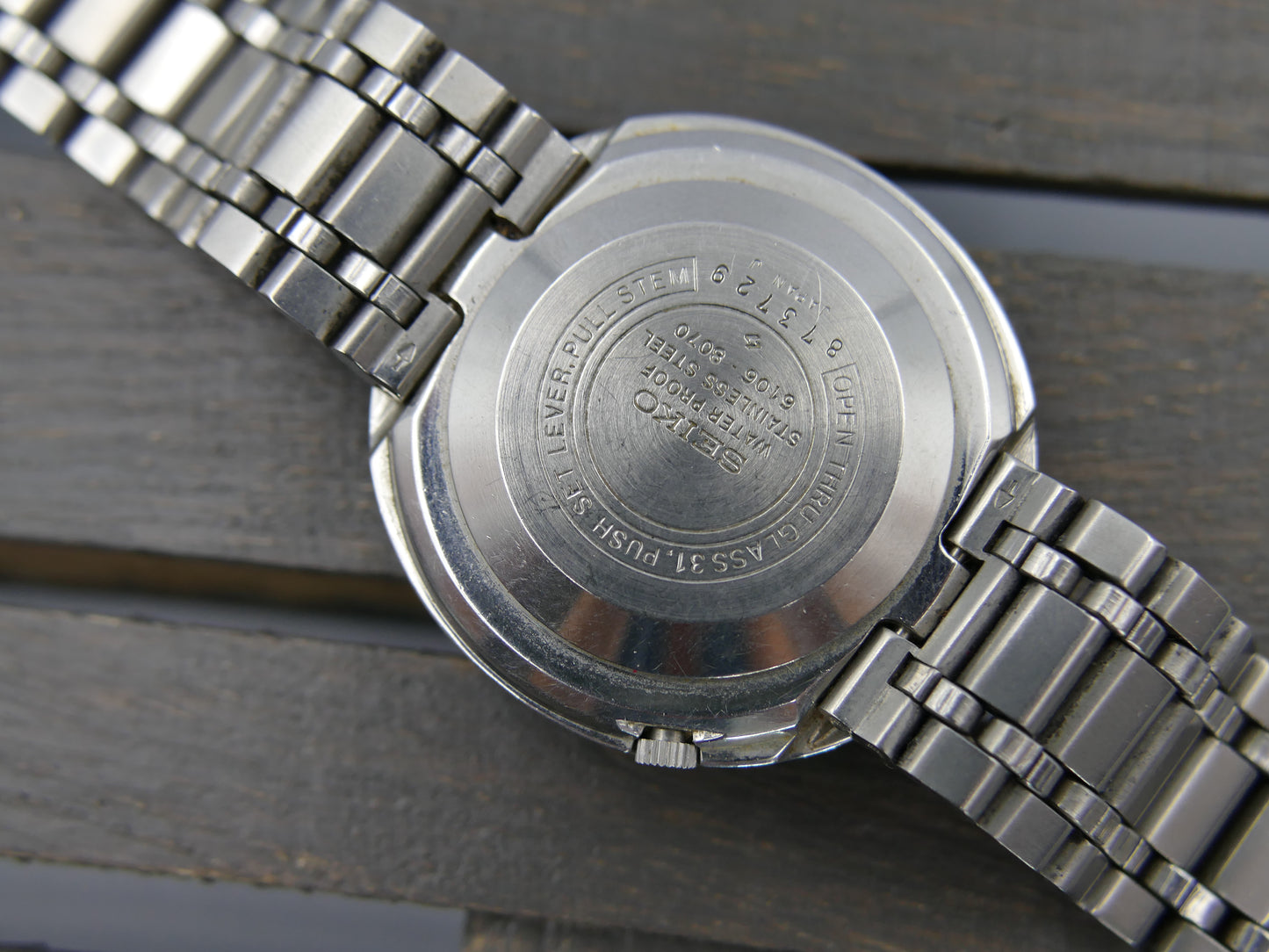 60s vintage watch mens Seiko DX 6106 - 8079 TAD Automatic day/date Steel 37mm